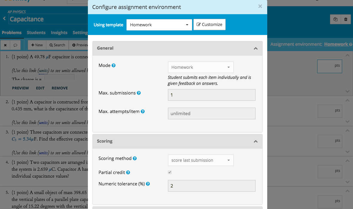 assignment environment